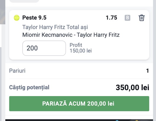 Miomir Kecmanovic - Taylor Harry Fritz Tenis Cote | Betano 2022-03-18 21-34-52